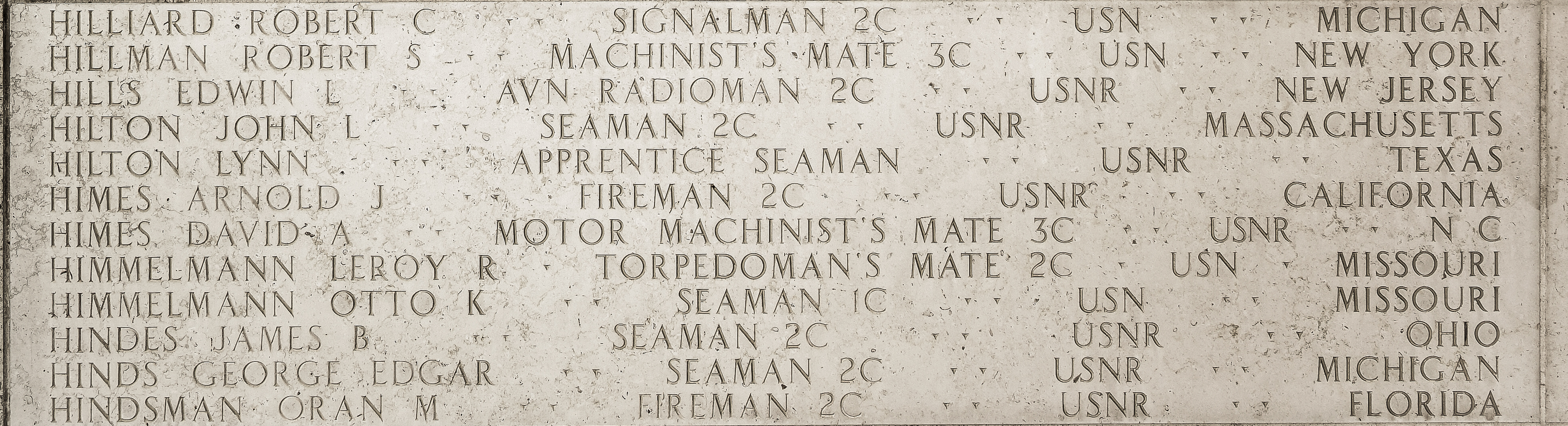 Leroy R. Himmelmann, Torpedoman's Mate Second Class